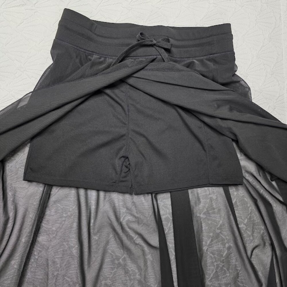 Halara High Waisted Drawstring Mesh Flowy Midi Sk… - image 3